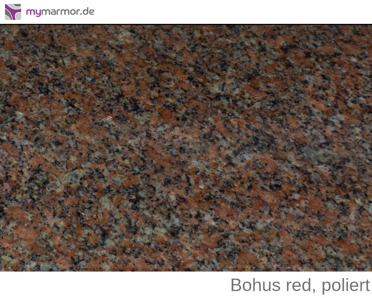 Granitplatte, Bohus red, poliert