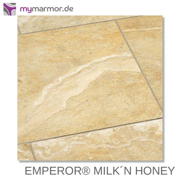 Verlegebeispiel EMPEROR® Milk-n-Honey Terrassenplatte 80x40x3 cm